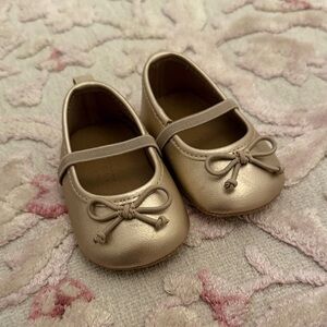 Elegant Gold Baby Ballet Flats